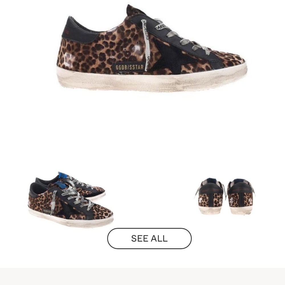 Leopard Print Sneakers with Black Star Accent